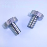 Pair of Knurled Backplate Fixing Nuts (Long Spigot)