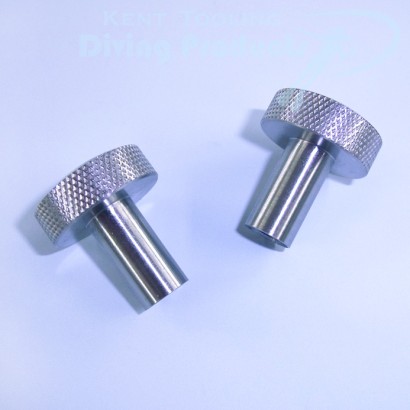 Pair of Knurled Backplate Fixing Nuts (Long Spigot)