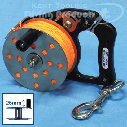 LHW 100 Metre Line Narrow Composite Ratchet Reel + 25mm Single Handle