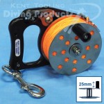 RHW 100 Metre Line Narrow Composite Ratchet Reel + 25mm Single Handle