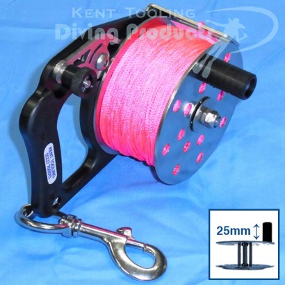 RHW 100 Metre Line Narrow Primary Composite Ratchet Reel + 25mm Single Handle