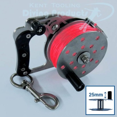 RHW 100 Metre Line Narrow Ratchet Reel + 25mm Single Handle