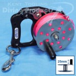 RHW 75 Metre Line Narrow Composite Ratchet Reel + 25mm Single Handle