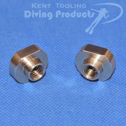 Pair of Backplate Fixing Nuts - Flattened Sides