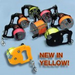 Left-Hand Wind Composite Ratchet Reels (Black & Yellow) - 40mm SINGLE HANDLE class=